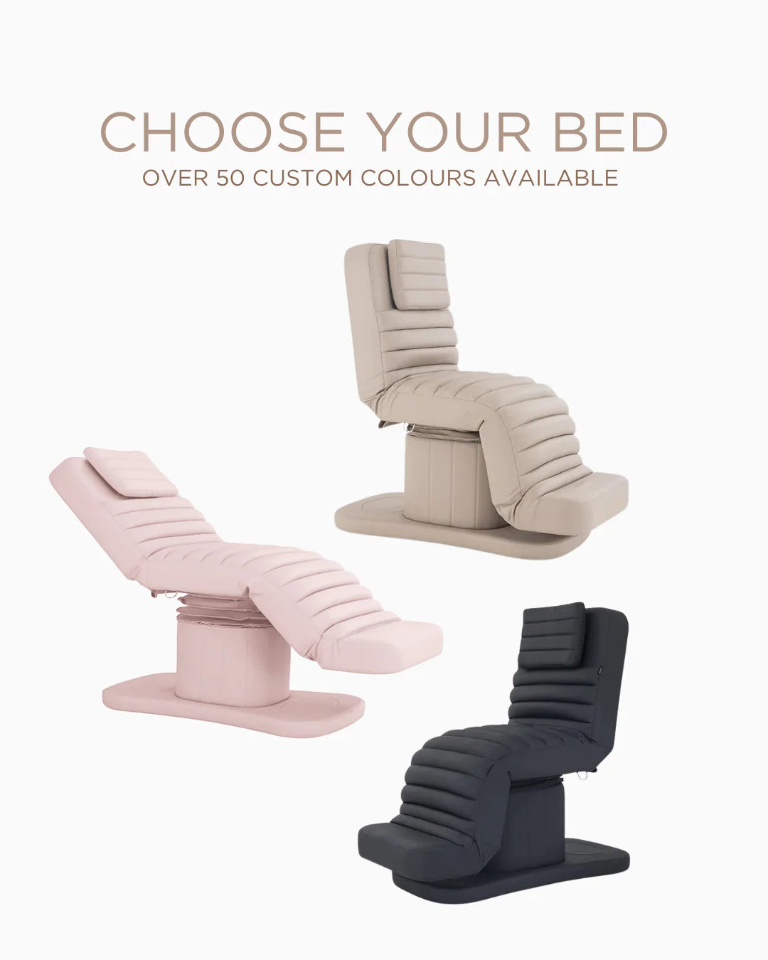Beauty Lash Bed & Stool - Black