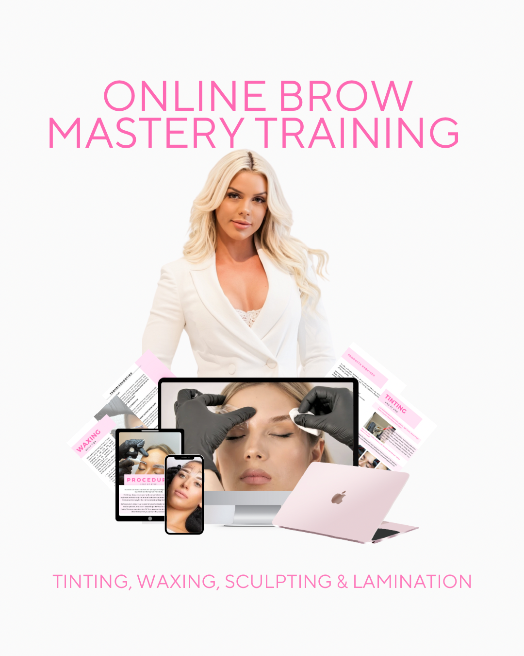 Online Tinting, Waxing, Sculpting, Lamination Brow Course