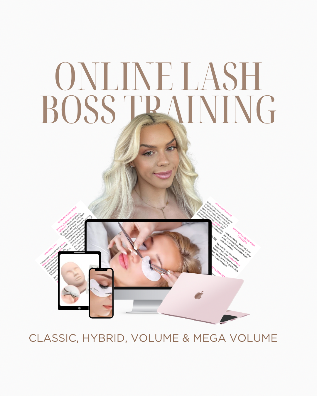 Online Classic, Hybrid & Volume Lash Boss Training