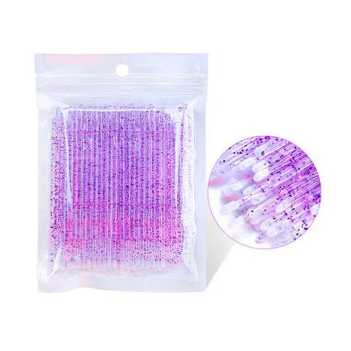 Purple Glitter Micro Brushes